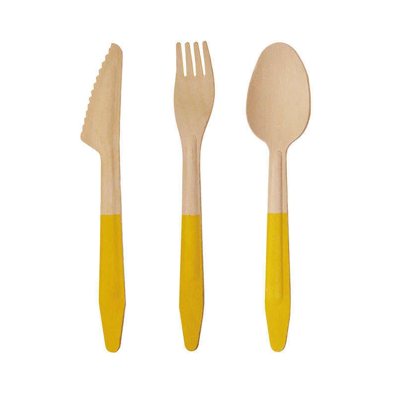 Dernière affaire concernant Teinture | Série emboutie chaude de Logo Compostable Knife, de fourchette et de cuillère
