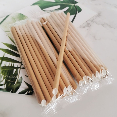 100Pack Biodegradable Kraft Paper Drinking Straws Bulk For Juices Shakes Smoothies