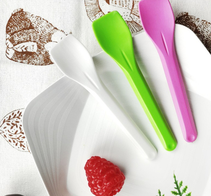 Coloful Mini PLA Biodegradable Compostable Cutlery Spoons Bulk For Dessert 4''