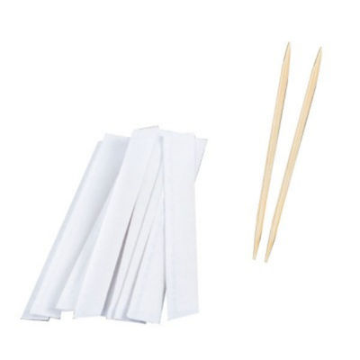 160 Mm Biodegradable Wooden Fork Spoon Napkin Toothpick With Wrapped Paper Package