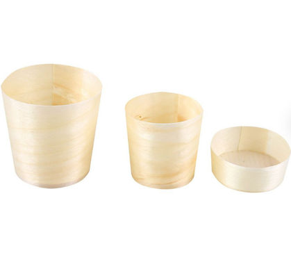 FDA Disposable Dessert Cups Pine Wooden Food Serving Cups JFB-WC-010